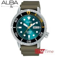 ราคา ALBA Automatic นาฬิกาข้อมือผู้ชาย สายยางซิลิโคน รุ่น AL4249X1 หน้าปัดสีเขียว (12454025131)