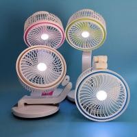 ราคา พัดลมตั้งโต๊ะ พัดลมพกพา มีไฟLED ปรับได้3ระดับ พับได้ชาร์จไฟได้ (21136466539)