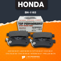 ราคา ประกัน 3 เดือน ผ้าเบรค หลัง HONDA JAZZ GD GE CITY ZX CIVIC EG EK INTEGRA PRELUDE TOP PERFORMANCE JAPAN BH 1163 ผ้าเบรก ฮอนด้า ซีวิค แจ๊ส ซิตี้ ตาโต (10223805922)