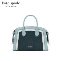 ราคา KATE SPADE NEW YORK KNOTT COLORBLOCKED LEATHER SUEDE MEDIUM ZIP TOP SATCHEL KC846 กระเป๋าสะพายไหล่ (20835201233)