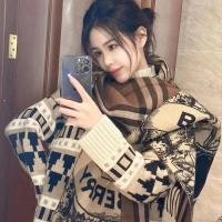 ราคา Lanrui เสื้อคลุมคลุมหนาวแบบสองด้านด้วยลายเช็กคลาสสิคและผ้าแพรวพันคอ ผ้าห่ม เสื้อกันแดด ผ้าพันคอ (21049778055)