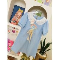 ราคา พร้อมส่ง Ann Dress คอบัวผ้าฉลุ2ชั้น ปักลายดอกไม้แต่งผูกโบว์ ด้วยผ้าลูกไม้ น่ารักมาก สไตล์เกาหลี (20374532423)