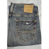 ราคา Hollister กางเกงยีนส์ขากระบอกฟอกสีแต่งขาด เอว33 34ยาว39ปลายขา7 5 (14906032985)