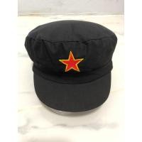 ราคา หมวกทรงซาลาเปาสีดำ ดาวแดงขอบทอง (8687594137)