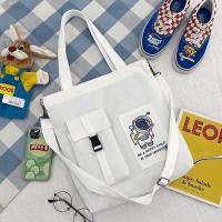 ราคา กระเป๋าผ้าลายน้องอาวกาศน่ารัก กระคล้องแขน กระเป๋าถือ6สีเหลือง ดำ ขาว ชมพู เขียว เทา (20971187277)