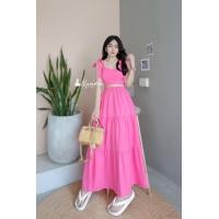 ราคา เซท2ชิ้น ชุดเซทงานใส่ไปทะเลคาเฟ่ เสื้อครอปผูกไหล่ กระโปรงยาวระบายทรงขนมชั้น (15303025117)