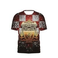 ราคา UEFA Champions League Liverpool FC logo 3D printed colorful mens T shirt (21225979190)