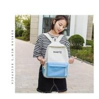 ราคา พร้อมส่ง กระเป๋าเป้ปักชื่อตามสี สีทรูโทนน่ารักสดใส 098 (709806352)