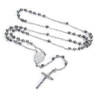 ราคา U7 คาทอลิก Rosary สร้อยคอทองคำพระแม่มารีบริสุทธิ์สำหรับผู้หญิงพร้อมจี้รูปกางเขนคริสเตียนเครื่องประดับทำจากไฟเบอร์ (20206908089)