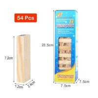 ราคา ของเล่นไม้ เกมจังก้า Jenga จังก้า ตัวต่อไม้ ตึกถล่ม 54 ชิ้น เกมส์ตึกถล่ม บล็อกไม้ ตัวต่อไม้ ฝึกสมาธิให้ลูกน้อย MY216 (11224789862)