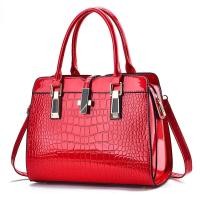 ราคา H0011 กระเป๋าถือ กระเป๋าสะพายข้าง แฟชั่นผู้หญิง หนังแก้ว สายหนัง ปรับสายได้ ใบใหญ่ ลายหนังจระเข้ 12 นิ้ว หนัง PU กระเป๋าไปทำงาน ใบใหญ่ (20581692894)