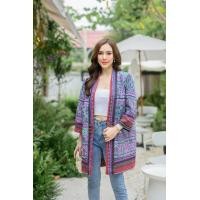 ราคา เสื้อคลุมพิมพ์ลายผ้าฝ้ายเชียงใหม่ทรงเก๋ๆสวยๆ (21191410701)