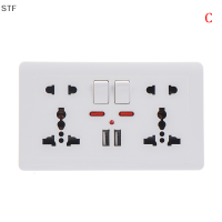 ราคา STF Wall Power Socket Universal 5 Hole 2 1A Dual USB Charger Port SOCKET (20149795676)