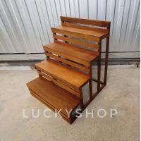 ราคา ชั้นวางของทรงขั้นบันไดลงสีไม้สีโอ๊คไม้ดิบ ชั้นวางแคคตัส ชั้นวางต้นไม้ชั้นวางโหลปลากัด ชั้นไม้สักแท้100 ส่งKerry (9768529972)