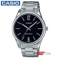 ราคา Casio Standard นาฬิกาข้อมือสุภาพบุรุษ สายสแตนเลส รุ่น MTP V005D 1BUDF สีเงิน สีดำ (305471765)
