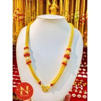 ราคา สร้อยคอลงยาสุโขทัย นำ้หนัก5บาท ยาว26นิ้ว ทองหุ้ม ทองชุบ สวยเสมือนจริง ห้างทองนพคุณ (20758068610)