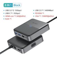 ราคา ORICO Type C Docking Station ฮับ3 0 USB 4K60Hz HDMI รองรับอะแดปเตอร์ RJ45 PD สำหรับ Macbook iPad Air M1 PC อุปกรณ์แยก (21170280287)