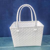 ราคา กระเป๋าสาน ตะกร้า ตระกร้าสานเส้นพลาสติก โทนสีขาว หลายขนาด หลายทรง (9657007727)