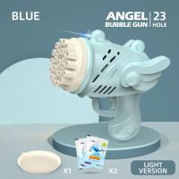 ราคา เครื่องเป่าฟองรถยนต์พร้อมไฟของเล่นสำหรับเด็กผู้ชายที่เป่าฟองสบู่ปืนพ่นฟองสบู่23รู (19577760792)