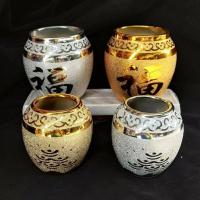 ราคา โอ่งเงิน โอ่งทอง โอ่งน้ำตั้งศาล งานเซรามิกพ่นทราย โอ่ง 金罐银罐 (8473301328)