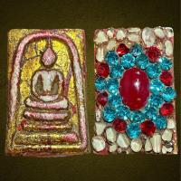 ราคา สมเด็จพิมพ์ประทาน หลังประดับหยก พลอย สมเด็จกรุวัดพระแก้ว สมเด็จกรุวังหน้า เนื้อผงลงรักปิดทองเก่า amulet (17215456508)