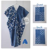 ราคา เดรสผ้าฝ้ายพื้นเมือง เดรสทรงกะเหรี่ยง มินิมอล ย้อมคราม ทูโทน ฟอกสโตน Stone Wash (20826799455)
