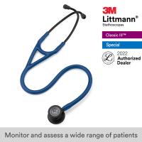 ราคา 3M Littmann Cardiology IV Stethoscope 27 inch 6168 Navy Blue Tube Black Finish Chestpiece Stainless Stem and Eartubes (404648241)
