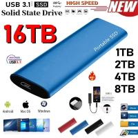 ราคา New Portable High Speed 16TB 8TB 4TB 2TB M 2 SSD External Hard Disk for Mobile Phone or Computer (17974449576)
