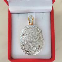 ราคา จี้แฟชั่นผู้หญิงเพชร cz ฝังจิกไข่ปลา ขนาด 3 3 8 ซม ชุบทองไมครอนหน้าทองคำขาวและทองคำขาว แบบสวยงามคลาสสิคเรียบหรูดูไฮโซ ราคาย่อมเยา (12431649941)