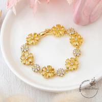ราคา ข้อมือเพชรนพเก้า ลายดอกไม้ เพชรสีประจำวันเกิด พร้อมส่ง (16816425321)