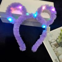 ราคา Luminous Hair Accessories For Weddings Costume Party LED Hair Hoop LED Birthday Headband Halloween Bear Ear Hairband Glow in the dark Costume Party Accessories (19831358297)
