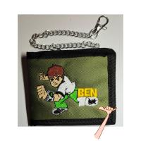 ราคา กระเป๋าสตางค์ติดโซ่ยุค90 ขนาด 2 พับ BEN10 สุดเท่ห์ งานปัก ขนาดพับแล้ว 11x9 cm โซ่ยาว 23 cm (19402811705)