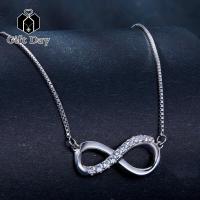 ราคา สร้อยคอสัญลักษณ์แวววาวสำหรับผู้หญิงจำนวนอนันต์8ประดับเพชรสร้อยคอทองแดงชุบทองสร้อยคอเงินแฟชั่นง่าย (19674460329)