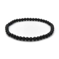 ราคา MATT ONYX นิลดำแบบด้าน เลือกขนาดเม็ดหินได้ 4 6 8 10 มม หินแห่งอำนาจบารมี นิลแท้ สร้อยข้อมือหินนำโชค by siamonlineshop (12234759834)