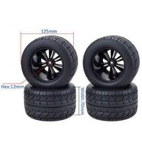 ราคา ล้อยาง12มม สำหรับรถบิ๊กฟุต1 10นิ้วทางวิบากตีนตะขาบ RC แกนรถ SCX24 FCX24 FMS MT1012 Wltoys Traxxas อุปกรณ์แต่งรถ Rc (19470263712)