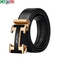 ราคา ซื้อ 1 แถม 1 Cartelo เข็มขัด กระเป๋าเงิน จระเข้หนังแท้เข็มขัดผู้ชายโดยอัตโนมัติหัวเข็มขัดธุรกิจเยาวชนเข็มขัดแฟชั่นของแท้ (17198756125)