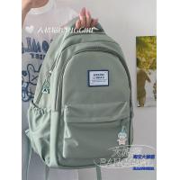 ราคา Backpack Mens Simple Ins Schoolbag Womens Large Capacity Senior high school Student Junior High School Student Schoolbag Computer Backpack Women (20874341670)