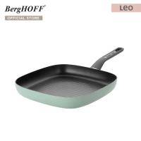 ราคา BergHOFF กระทะย่างอะลูมิเนี่ยมเคลือบ รุ่น Leo 26 x 26 ซม สีเขียว Sage 3950312 (16229938084)