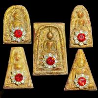 ราคา สมเด็จชุดพระเบญจภาคี 5 องค์ ลงรักปิดทองเก่าประดับพลอย หลังพระสิวลี กรุวังหน้า (20826002541)