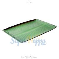 ราคา จานเมลามีนลายใบตอง จานใบตอง เมลามีนแท้ 100 ถาดวางอาหารลายใบตอง ใบกล้วย (11144741121)