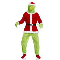 ราคา Grinch Christmas Halloween COSTUME Christmas dress green hair monster Grinch party costume adult male stage costume (20471354872)