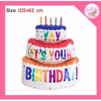 ราคา ลูกโป่งฟอยล์เค้กวันเกิดขนาดใหญ่ Cake Balloon คัพเค้ก ขนาดดูได้จากภาพ ใช้สำหรับตกแต่งงานวันเกิด งานปาร์ตี้ ที่สูบมีขายแยกค่ะ (18141140939)