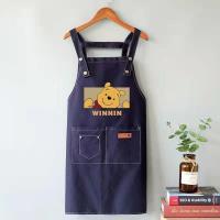 ราคา ผ้ากันเปื้อน สวมคอตัวH ลายpooh เนื้อผ้าเเคนวาสเต็มตัว ใส่สบายปรับกระดุมได้ (19176770661)