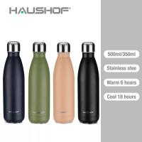 ราคา HAUSHOF แก้วเก็บเย็น แก้วเก็บความเย็น 500มล 350มล กระติกน้ำร้อนขวดสแตนเลสสตีลแก้วโค้กกระติกน้ำสุญญากาศ (20266947783)