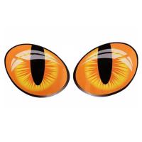 ราคา 2ชิ้นแมวตาสติกเกอร์รถจำลอง3D สะท้อนแสงสติกเกอร์สเตอริโอติดรถยนต์สติกเกอร์กระจกมองหลังรถสติ๊กเกอรติดรถหัวเรืองแสง (17316069793)