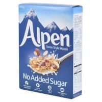 ราคา อัลเพน มูสลี่เกล็ดข้าวโอ๊ตและข้าวสาลีผสมผลไม้ถั่ว สูตรไม่มีน้ำตาล 560 ก (19577820724)