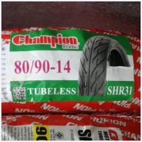 ราคา ยางมอเตอร์ไซค์ Honda Click 125i ยางคลิก125 ยางขอบ14 ไม่ใช้ยางใน ล้อหน้า 80 90 14 ล้อหลัง90 90 14 สำหรับ ไม่ใช้ยางใน HR31 CHAMPION (12130627063)