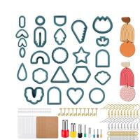 ราคา 24 142Pcs Polymer มีดตัดดินปั้น S ชุด24รูปร่างดินเหนียวพลาสติกมีดตัดดินปั้นชุดตัดแม่พิมพ์เครื่องประดับต่างหูทำอุปกรณ์เสริมสำหรับเด็ก DIY เครื่องมือ (17596177375)