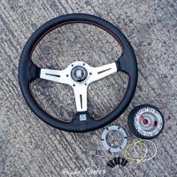 ราคา พวงมาลัยNardi ก้านเงิน พร้อมคอบางพวงมาลัย ตรงรุ่น หนังรูเย็บด้ายแดง 13 5นิ้ว ยก2 5 นิ้ว พวงมาลัยนาดี้ สั่งแล้วแจ้งรุ่นรถทางแชท (17371133033)