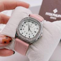 ราคา นาฬิกาปาเตะ สายหนัง มีวันที่ ขอบโรสโกล สามสีพาสเทลพร้อมกล่องดำนะคะ (19020682541)